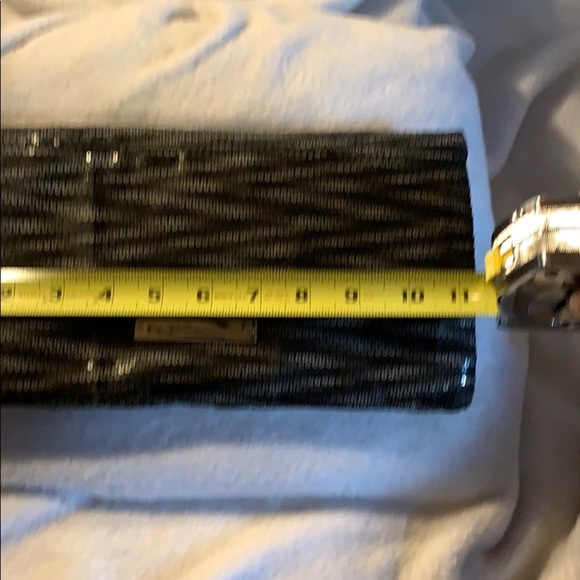 BCBGeneration Sequined Clutch Blk/Gray/Silver Bag - Picture 7 of 16